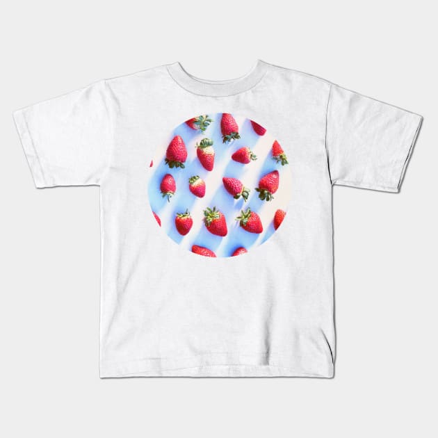 Sunset Strawberries Kids T-Shirt by micklyn